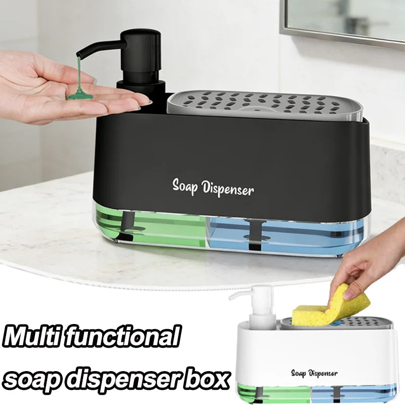 Space Saving Dual Pump Soap Dispenser In1 Organizer