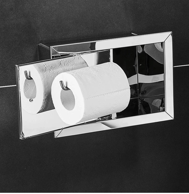 Recessed Matte Black Recessed Toilet Paper Roll Holder
