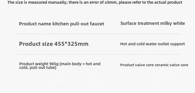Cream Wooden Handle All Copper Faucet - Pull-Out