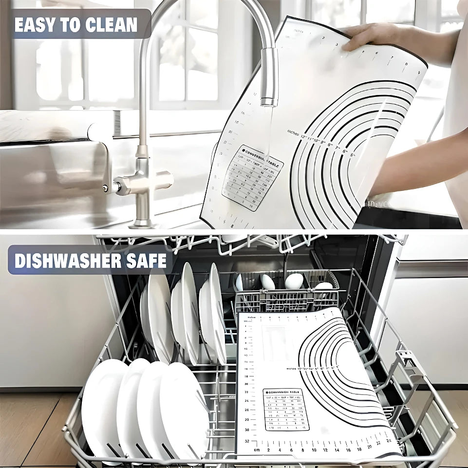 Black Silicone Baking Mat Kneading Pad Dough Mat