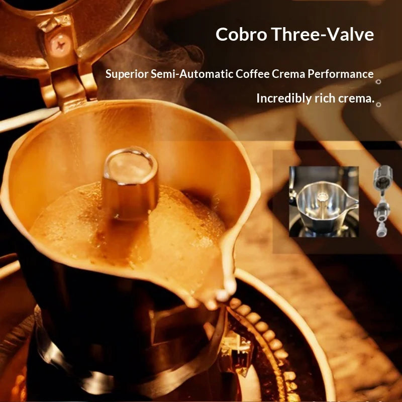 Colbro Moka Pot Stainless Steel Double Valve Triple