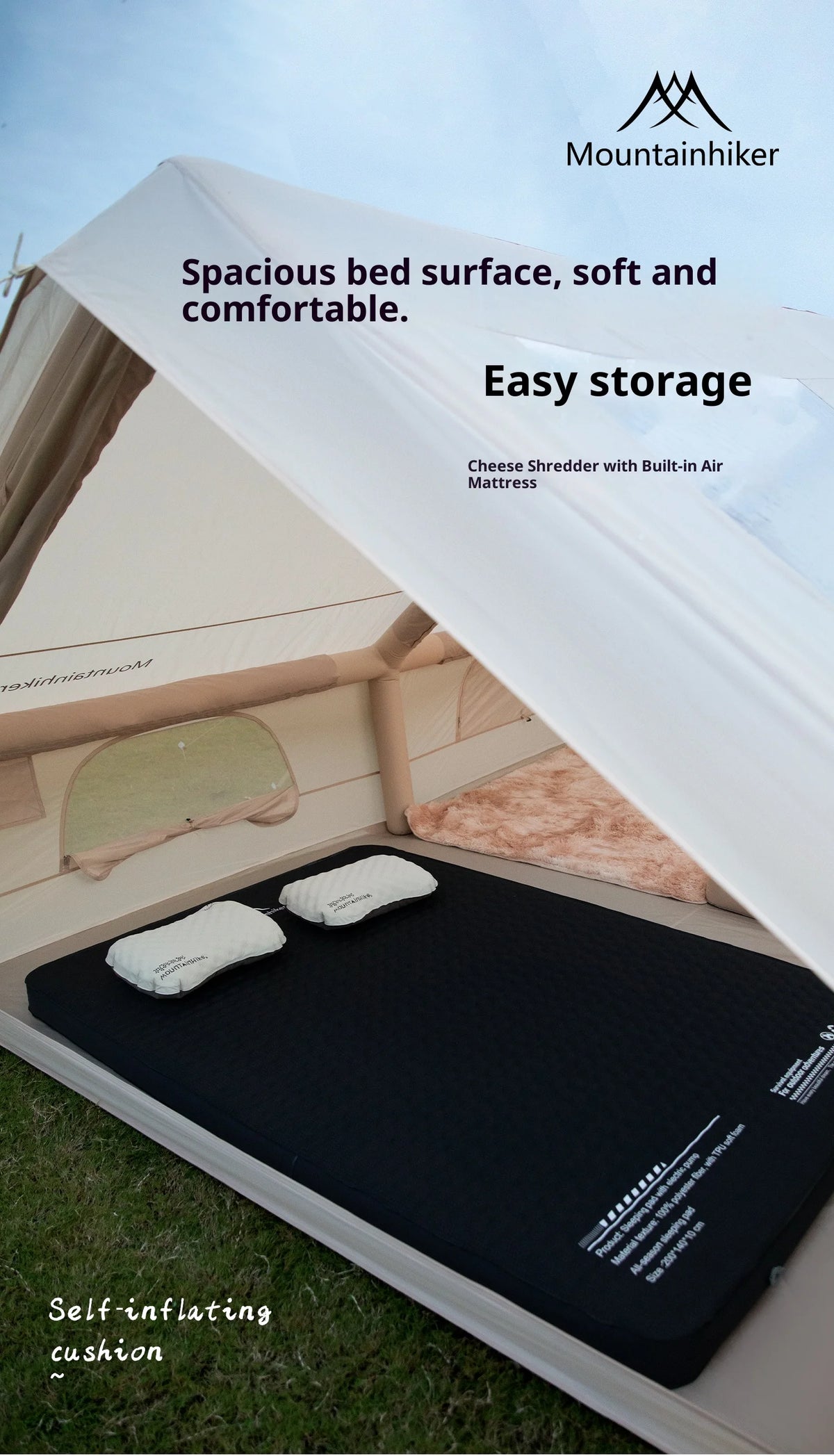Thickened Sponge Pad Outdoor Mattress Integrated Air Pump