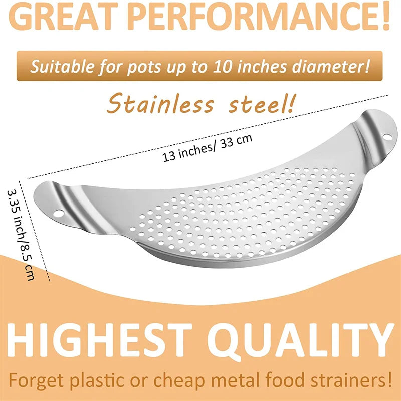 Pot Strainer Pan Drainer Easy Draining Pot Strainer