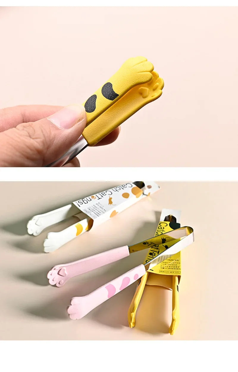 Cat Paw Shape Food Tongs Cute Cartoon Meal