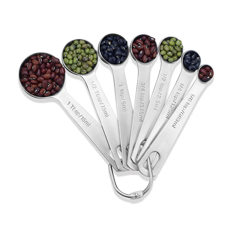 7-Piece Measuring Spoon Food Grade 304 Stainless Steel