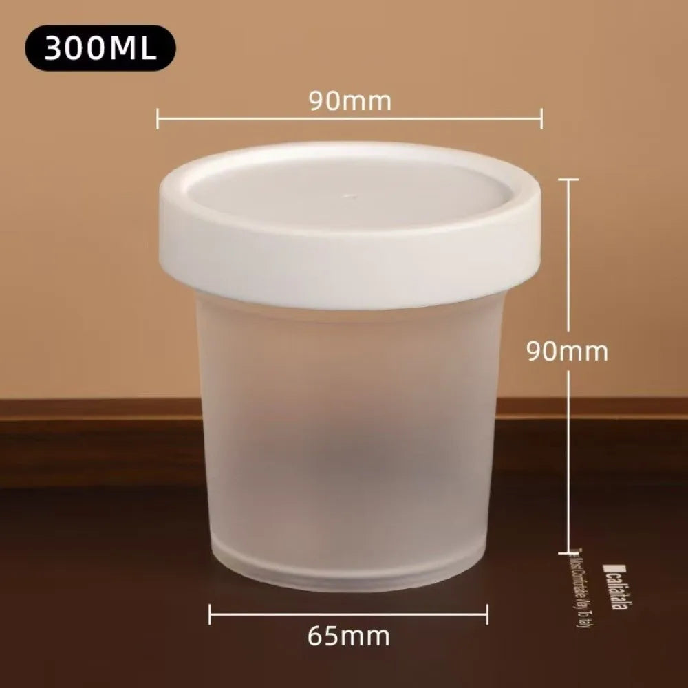 10pcs Transparent Yogurt Pudding Jars Sealed Round Food