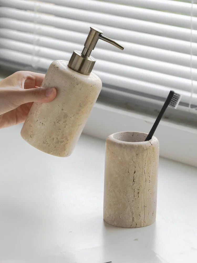 Ahunderjiaz-Wabi Sabi Style Soap Dispensers Bathroom Wash