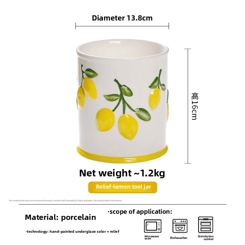 Creative Lemon Plate Ceramic Fruit Dish Ins Style
