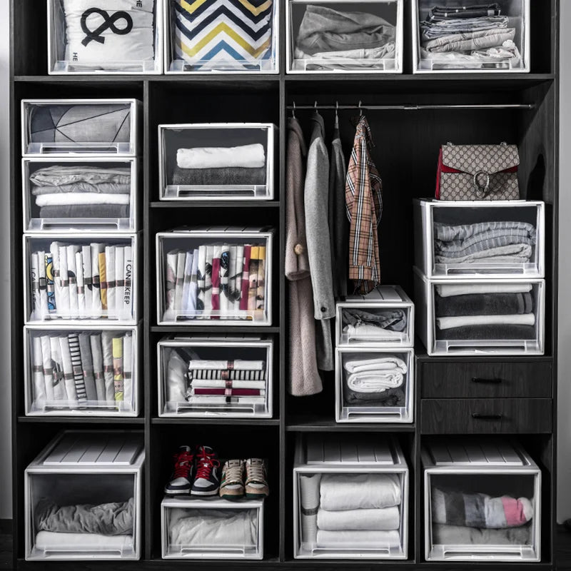 Large Closet Storage Drawer Box Plastic Drawer Clothes