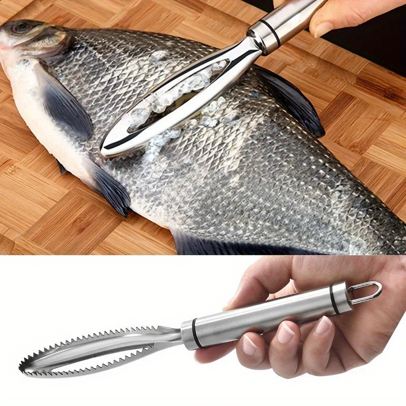Stainless Steel Fish Scale Cleaner Scraper Scale Peeler