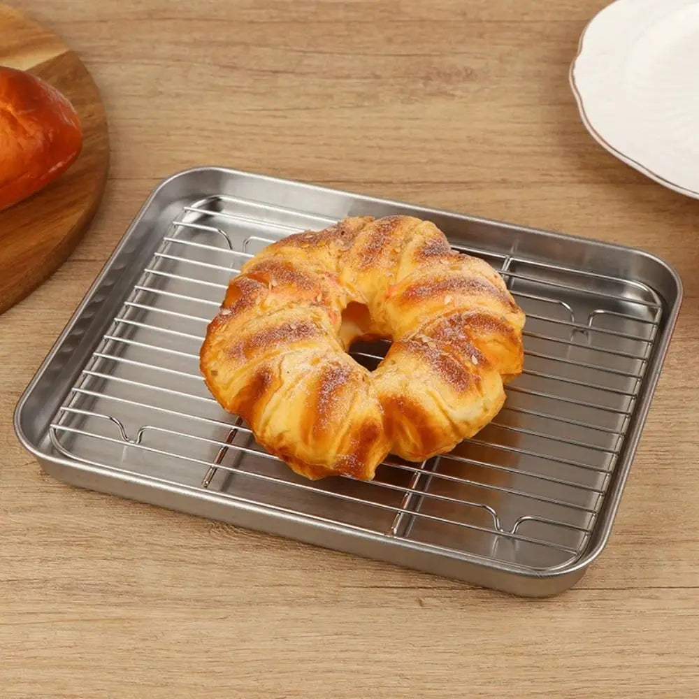 Non-Stick Stainless Steel Baking Pan Cooling Rack Removable
