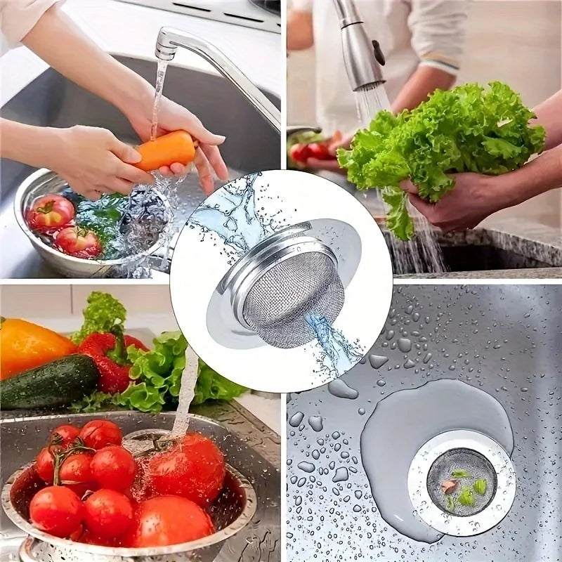 2pcs Sink Strainer Stainless Steel Sink Drain Strainer