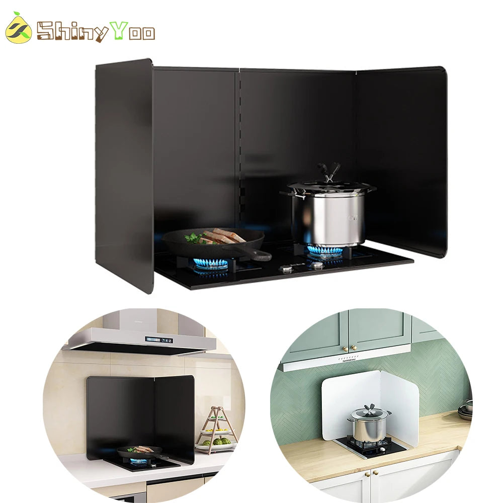 Sided Grease Splatter Guard Stove Frying Pan Foldable