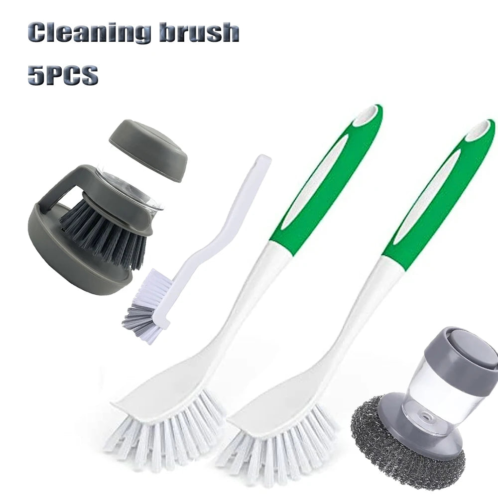 2/4/5/6pcs Cleaning Brush Pad Set Dish Scouring Pad for Cleaning Scouring Pad Kitchen Scrub Brush & Bendable Cup Brushes Dish
