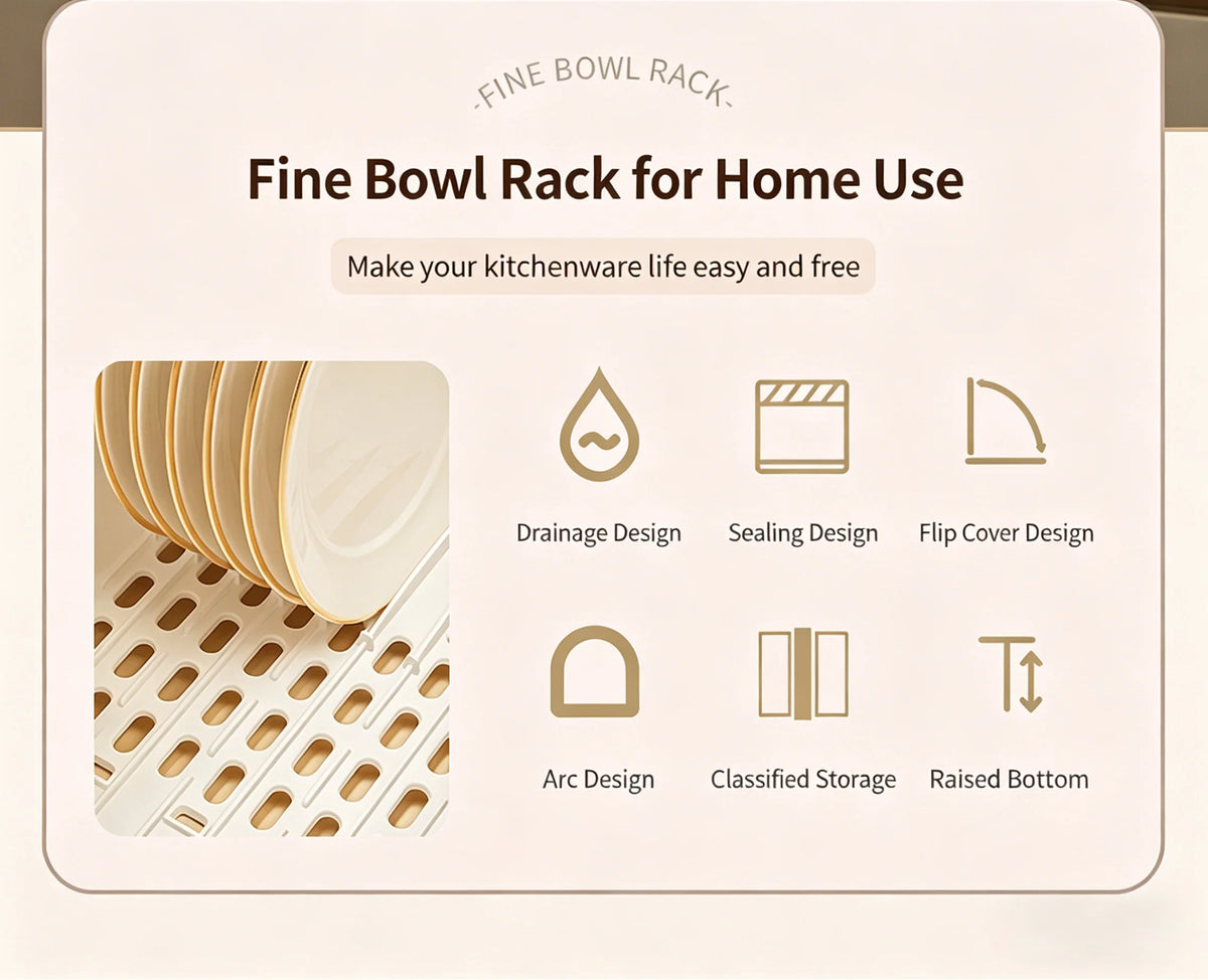 Dish Rack Protective Cover - Space-Saving Dust-Proof Storage