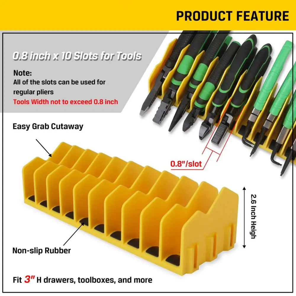 Practical Plier Organizer Rack Holds Up To Ten