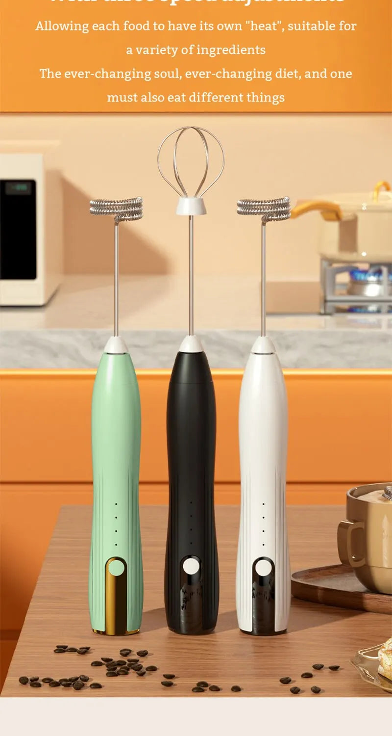 Mini Electric Milk Foamer Blender Wireless Coffee Whisk