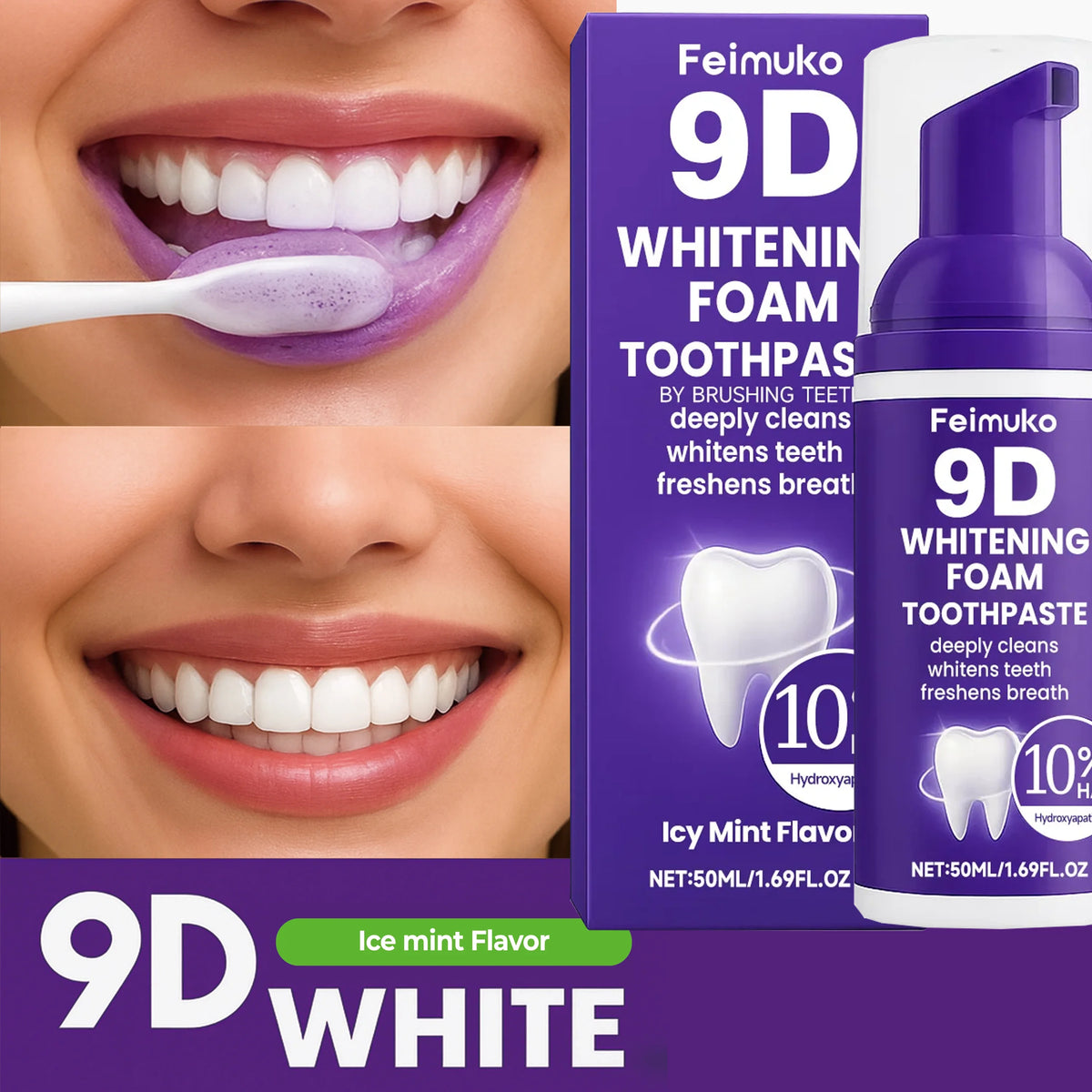 9d White 10 Hydroxyapatite Toothpaste Professional Dental Gel