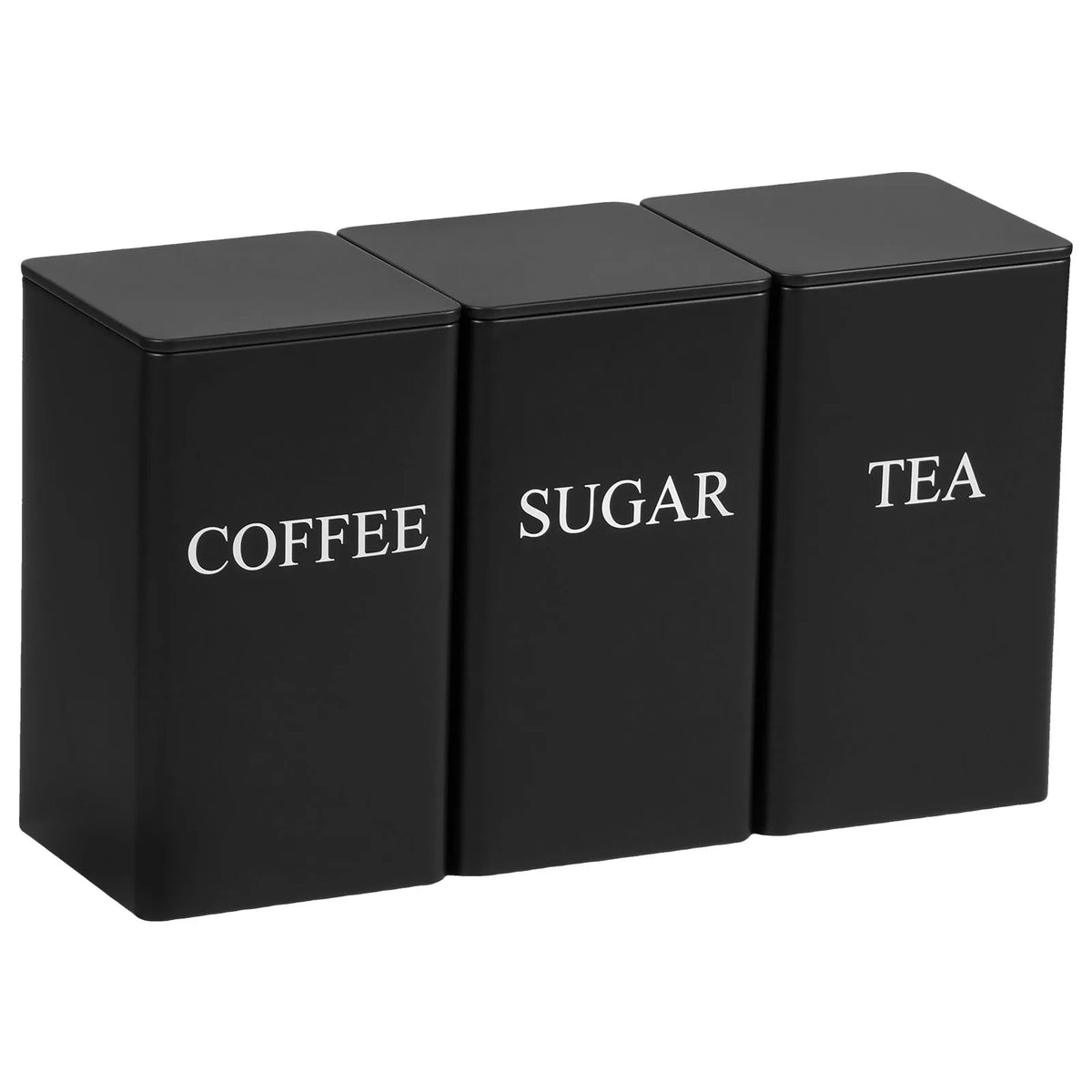 3pcs Coffee Bean Tea Sugar Jars Vacuum Sealed