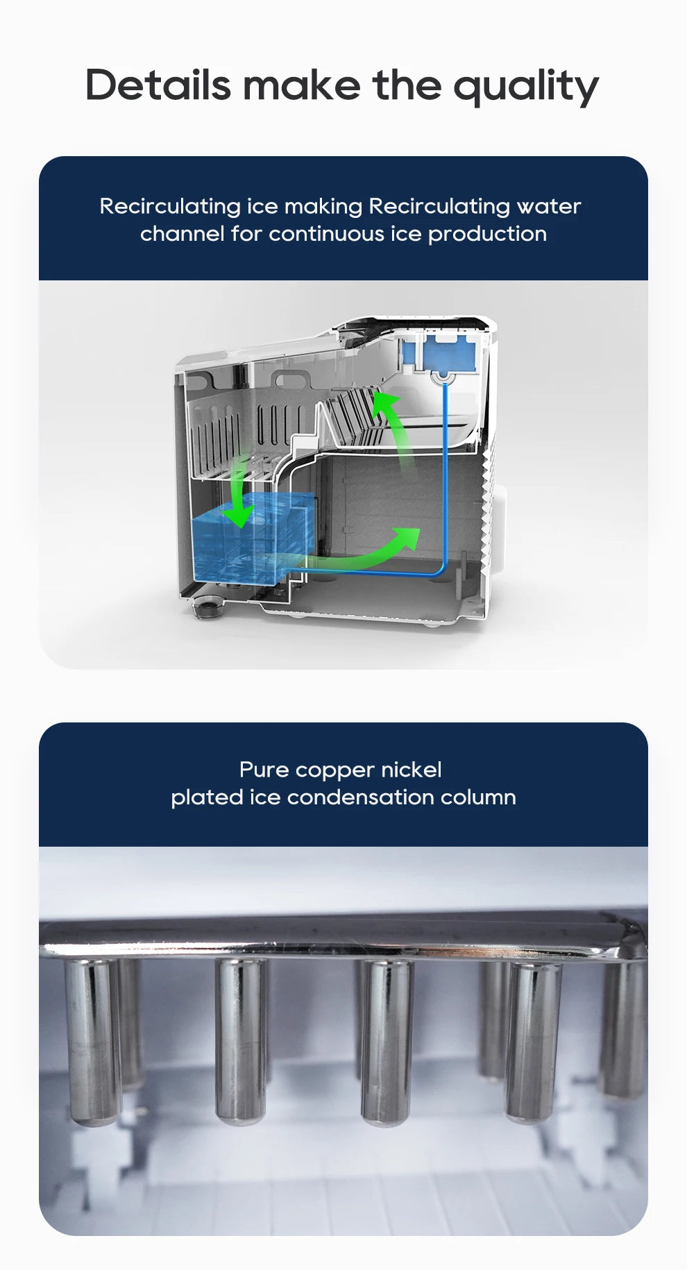 Hibrew Ice Maker Machine Automatic Ice Maker Self-Cleaning