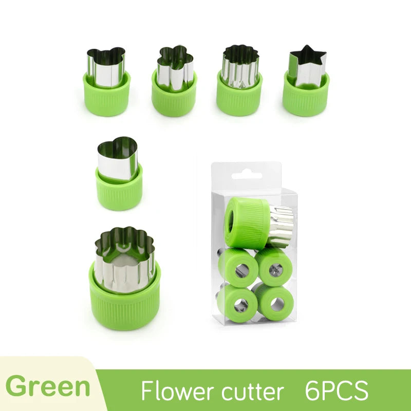 1set Multi-Style Vegetables Cookie Cutter Embossing Mould Cook