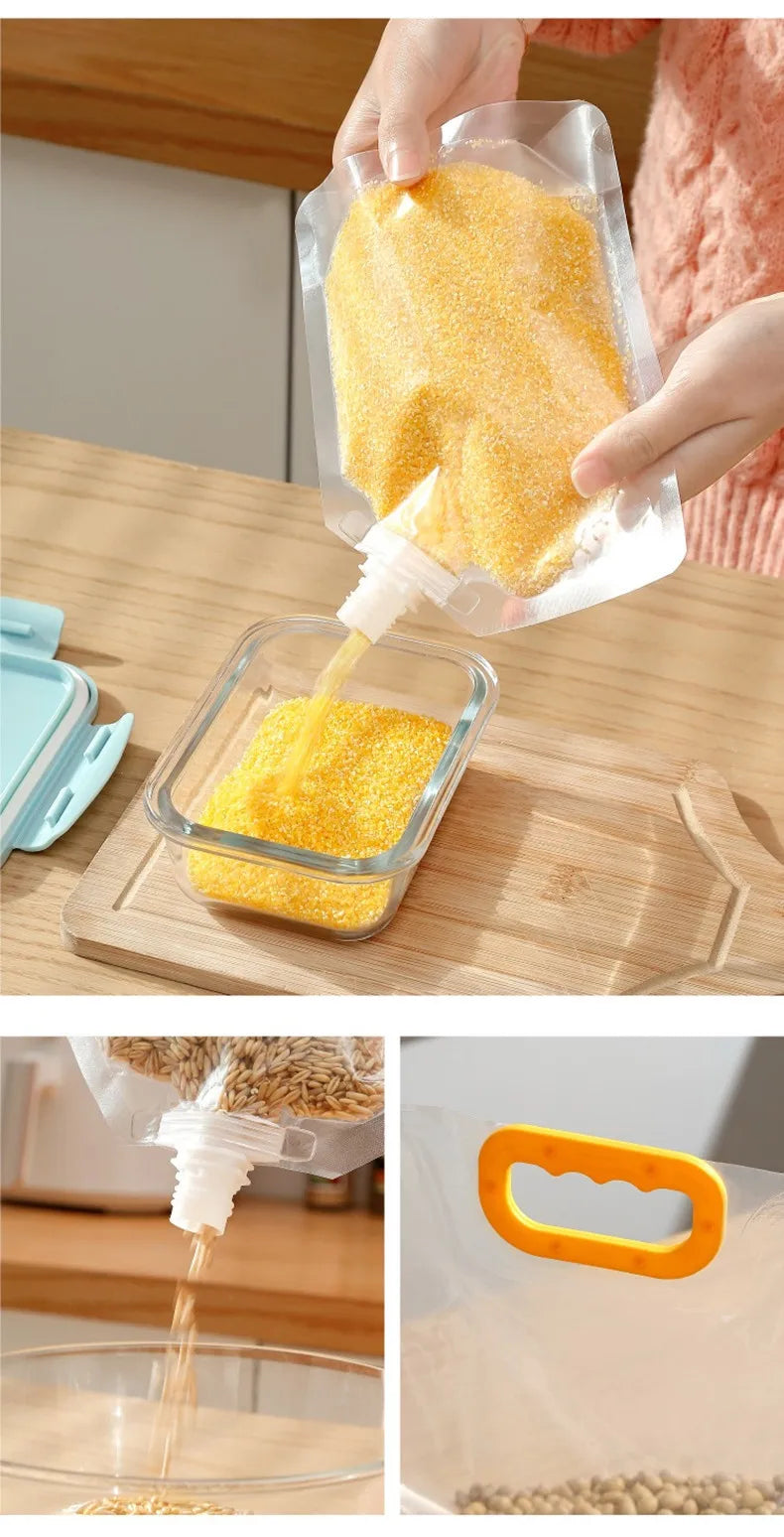 Sealable Grain Storage Bag Insect Proof Rice Dispenser