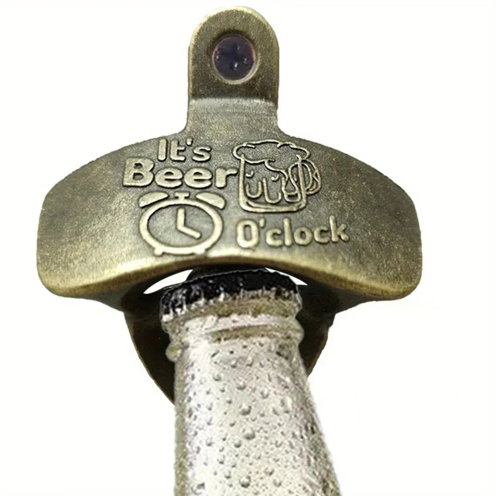 1pc It Beer Clock Bottle Opener Wall Mounted