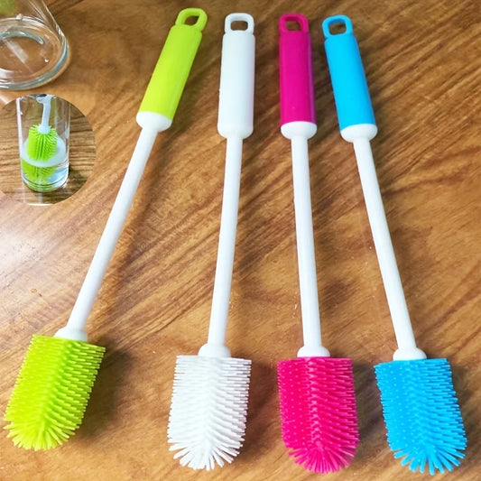 1pc Long Handle Cleaning Brush, Non-Slip Grip for Narrow Bottles, Durable Plastic Brush for Hard-to-Reach Areas, Bottle Cleaner