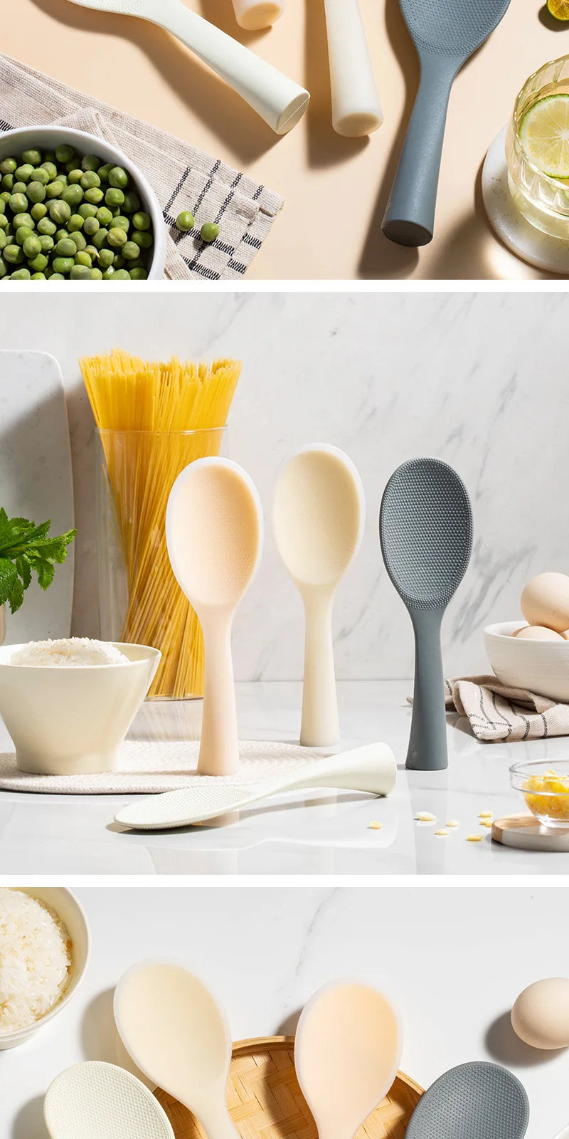 1pcs Food Grade Silicone Rice Spoon Non-Stick Cooking