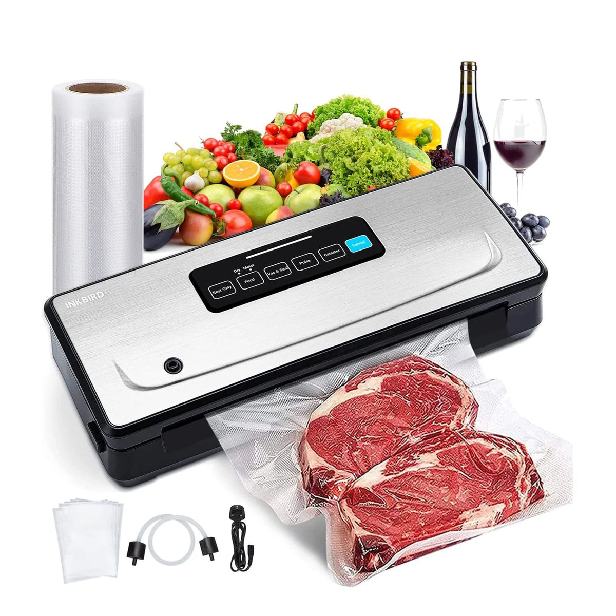 Inkbird 3rd Vacuum Sealer Starter Kit -80kpa Strong
