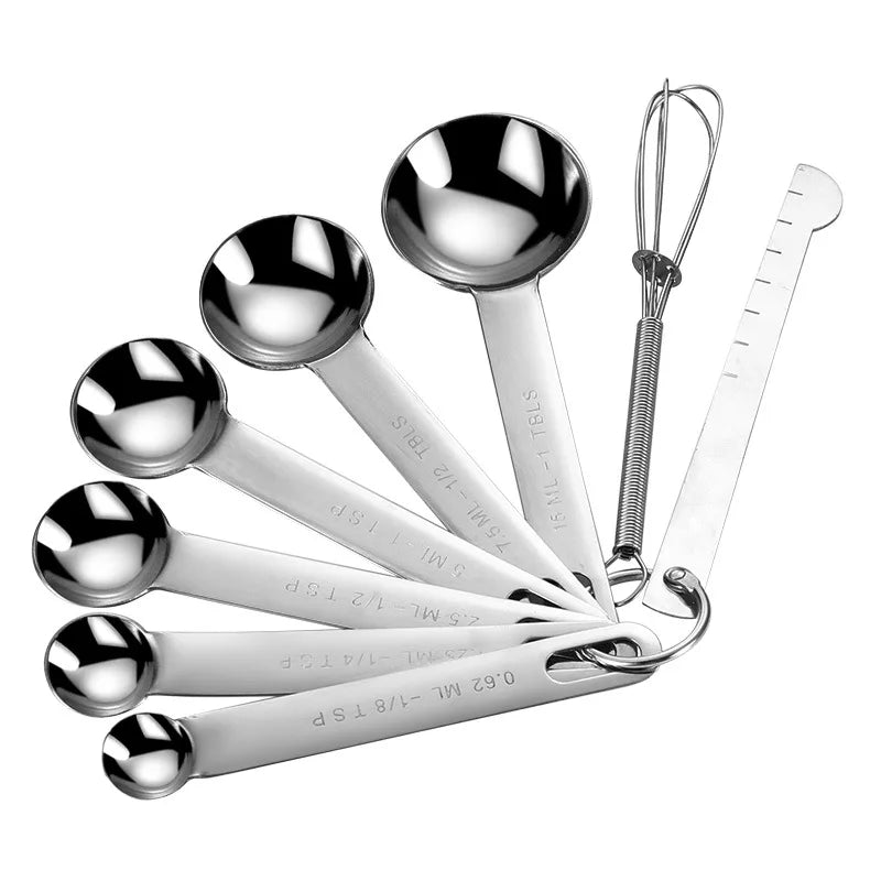 Stainless Steel Measuring Spoon 4/6/7/8 Scale Measuring Ruler