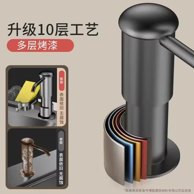 Counrtertop Dishes Dispenser Extention Tube Hand Press Soap
