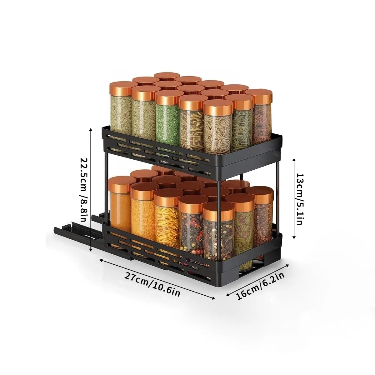 1/2pcs Double Layer Plastic Storage Rack Large Capacity
