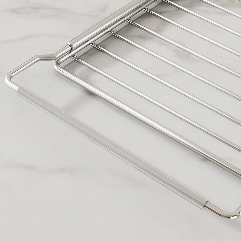 Drain Rack Expandable Over Sink 304 Stainless Steel