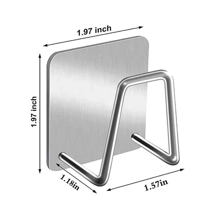 Stainless Steel Sink Sponges Holder Self Adhesive Drain