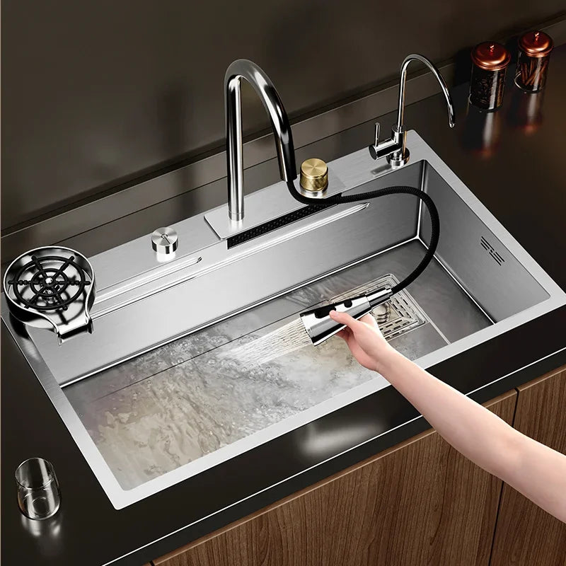 Nano 304 Stainless Steel Sink Waterfall Large Slot