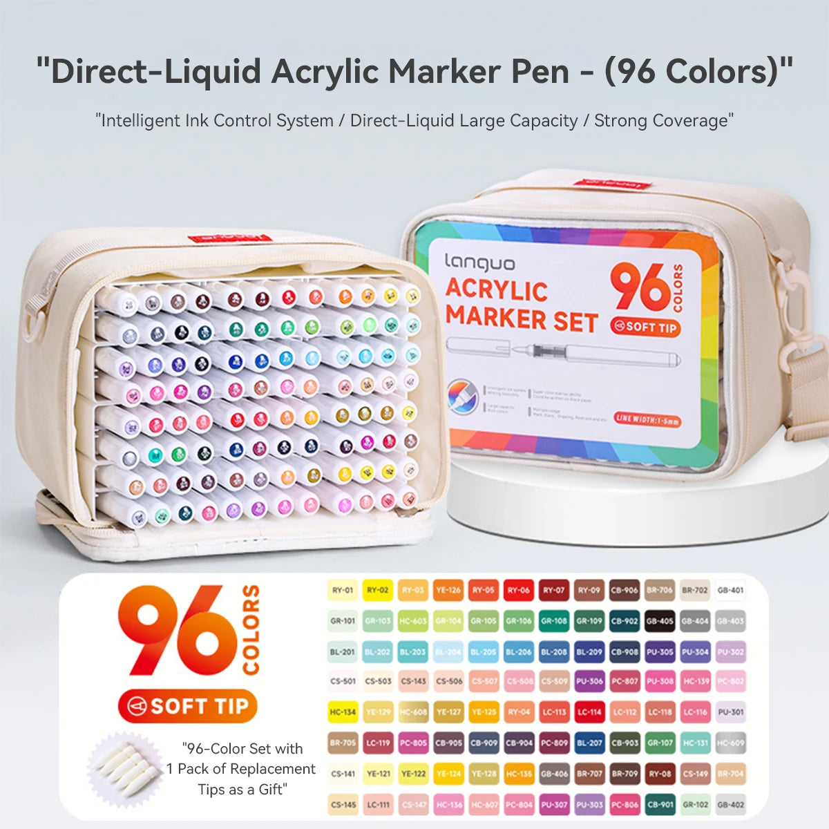 Languo 96-240 Colors Direct Liquid Colors Acrylic Paint