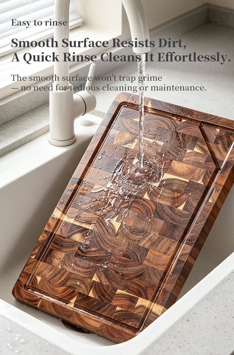 Thick Acacia Wood Cutting Board Double-Sided Using Wooden