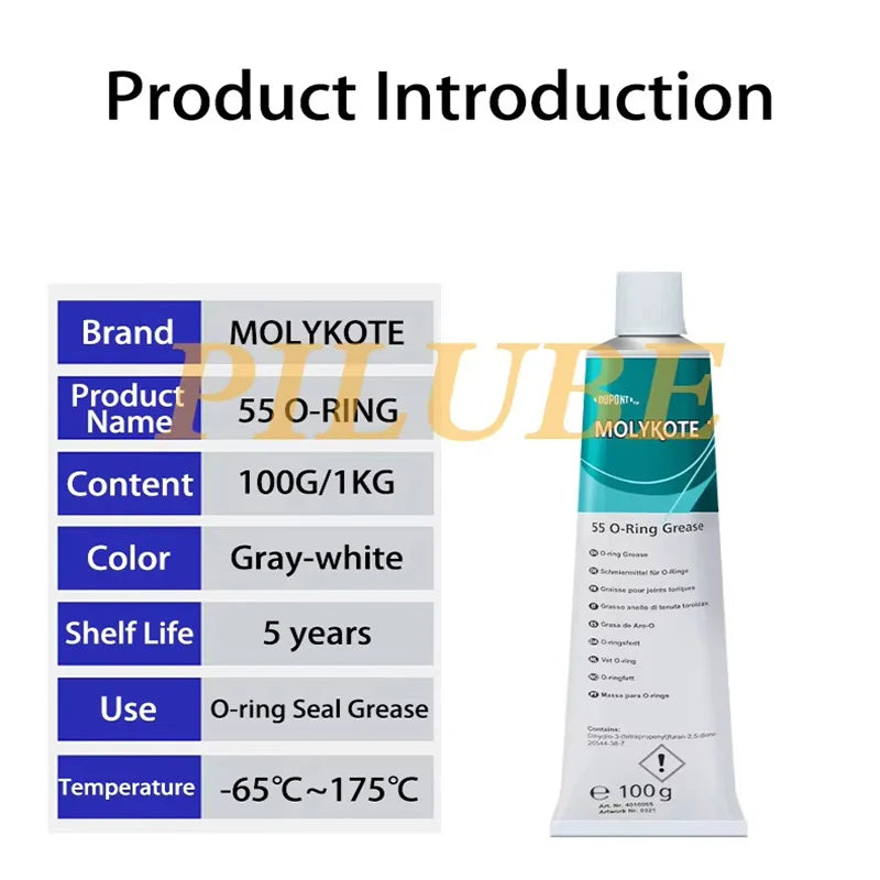 Molykote 55 O-Ring Silicone Grease Rubber Elastomer Seals