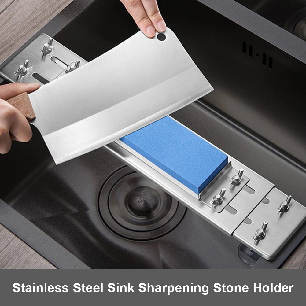 Stainless Steel Anti-Slip Sharpener Retractable Sharpening Stone