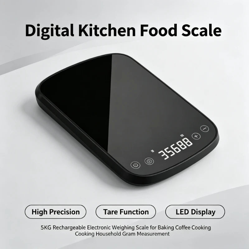 Duka Digital Scale Rechargeable High Precision Touch Screen