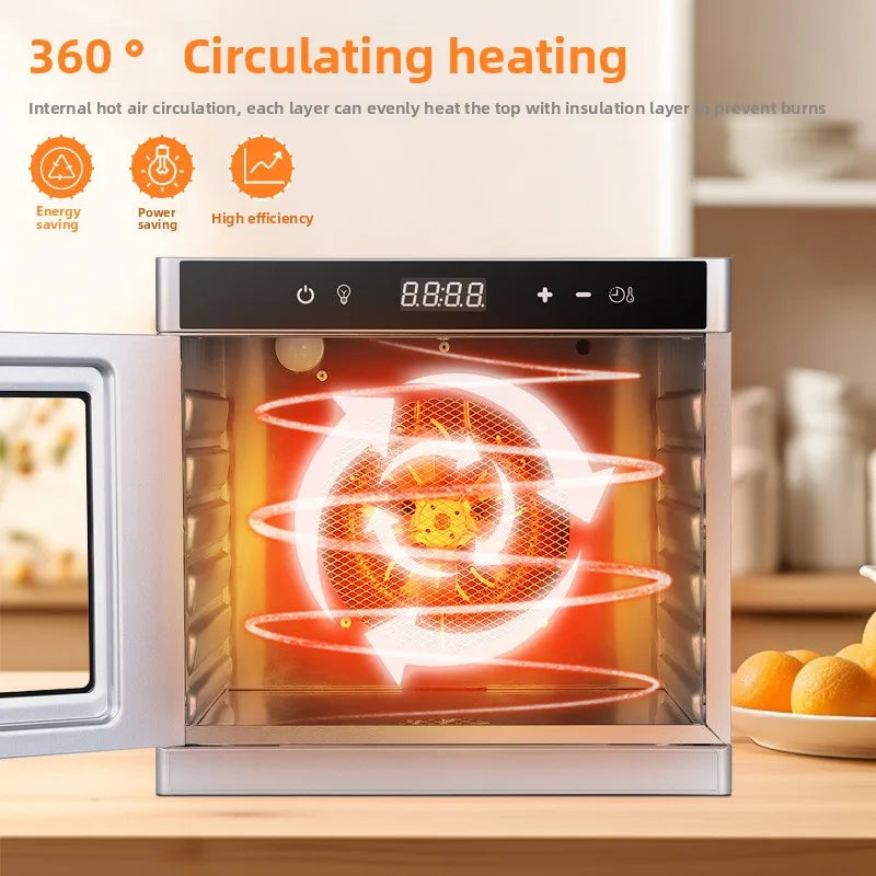 6-Layer Stainless Steel Food Dehydrator Machine Adjustable