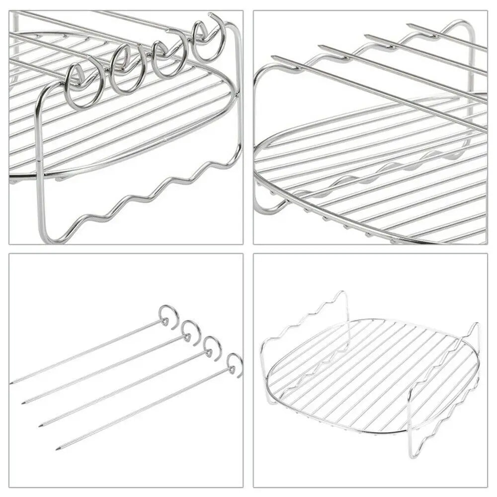 Baking Tray Skewers Air Fryer Stainless Steel Holder