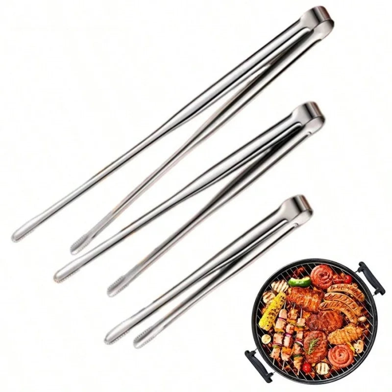 304 Stainless Steel Grill Bbq Tongs Cooking Utensils