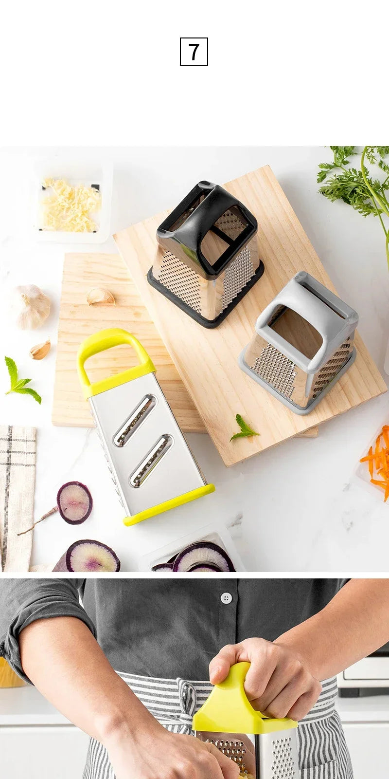 Multipurpose Grater Vegetable Slicer Four-Side Box Grater