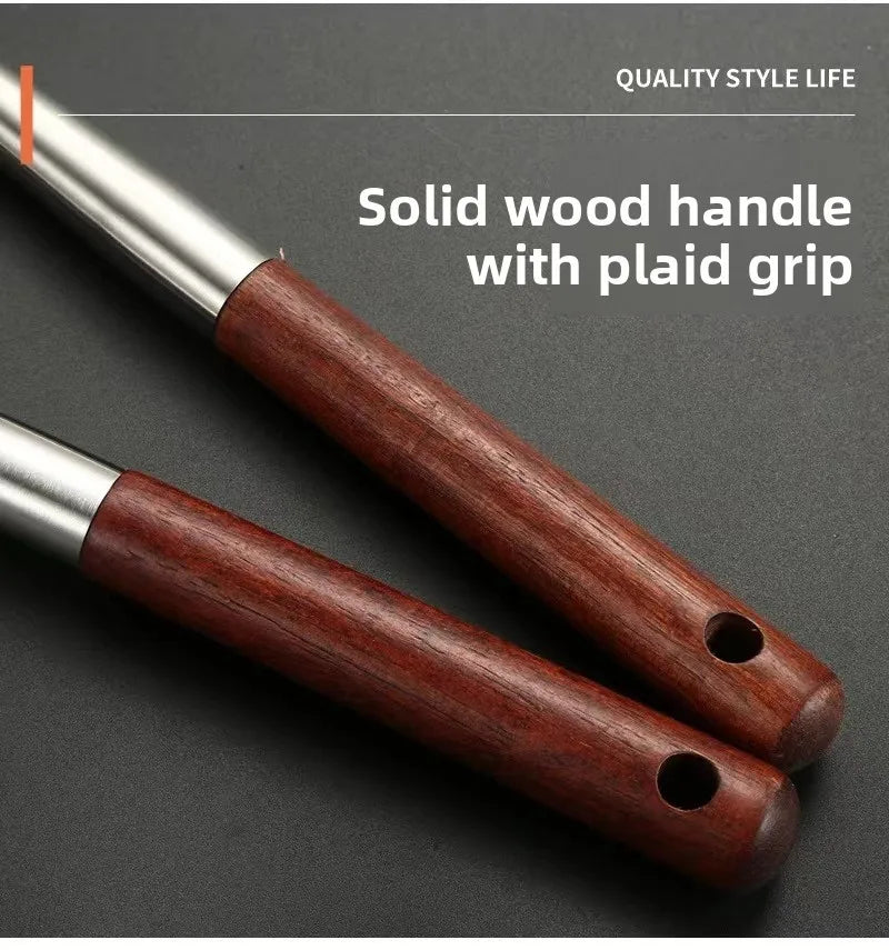 4/2pcs Long Handle Stainless Steel Wok Spatula Slotted