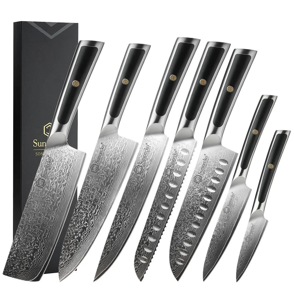 Sunnecko Damascus Steel Knives High Carbon Vg10 Core