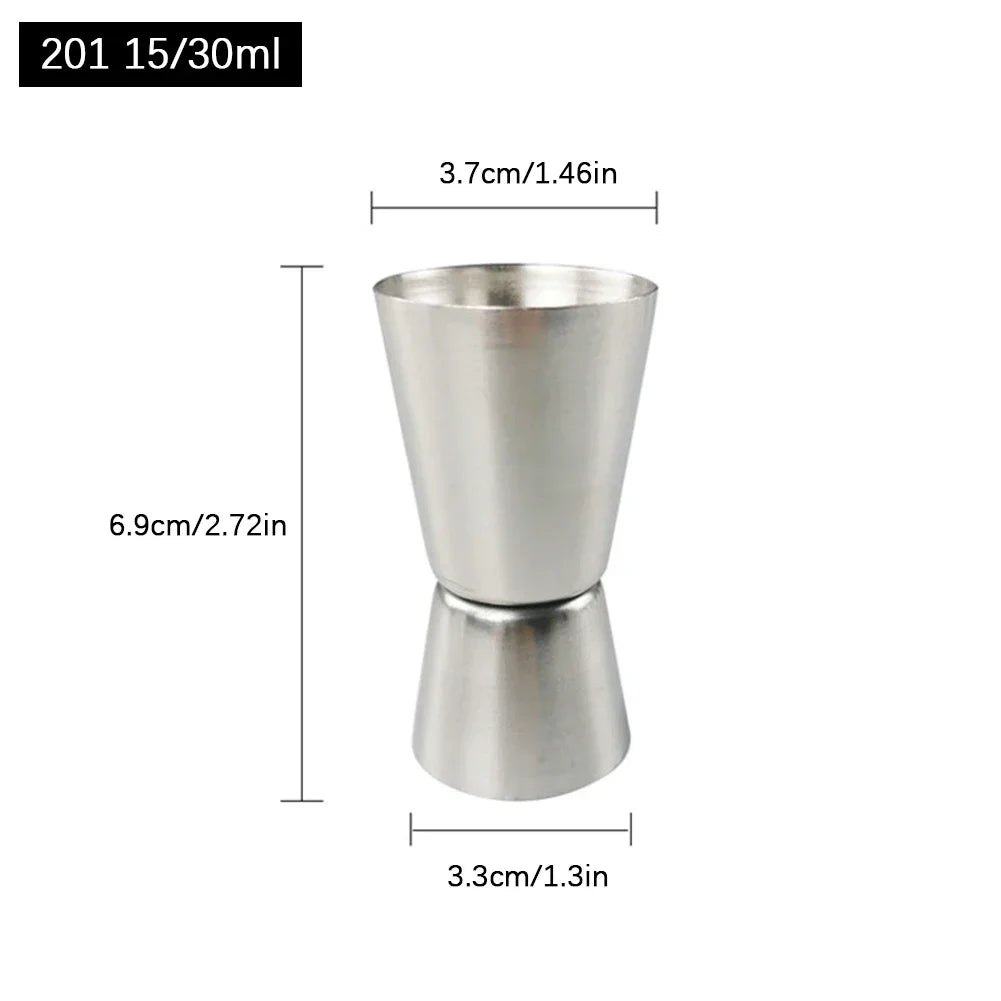 Stainless Steel Measuring Cups 15/30ml 25/50ml 30/60ml Bar