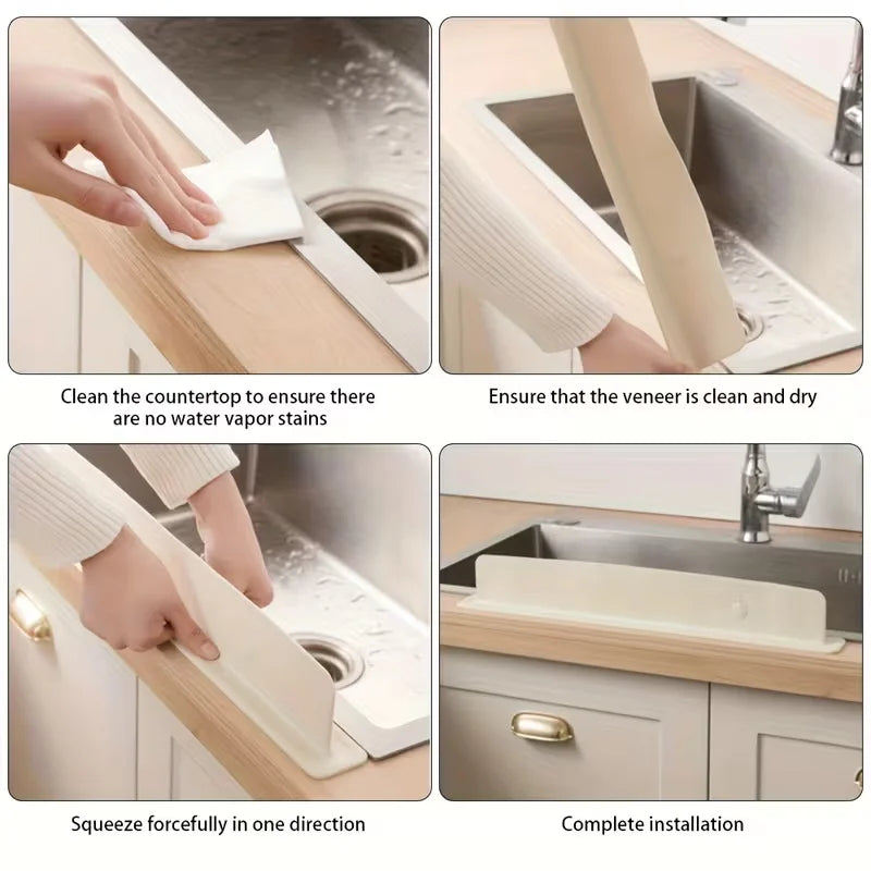 1pc Silicone Sink Water Splash Guard Washing Basin