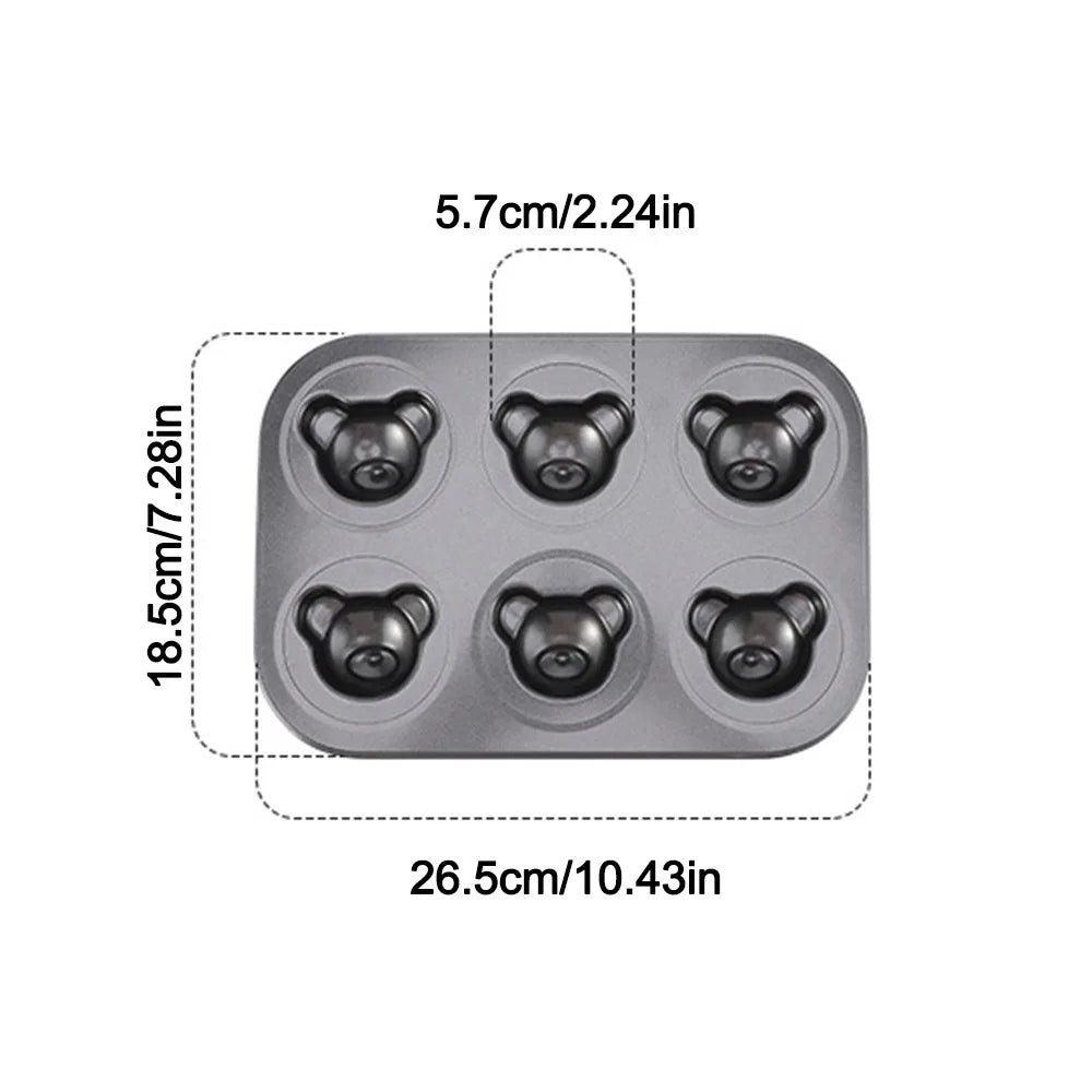 Cute 6/12 Cavity Cake Mold Non Stick Carbon